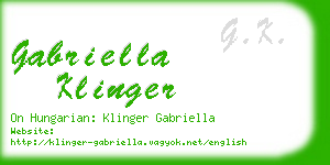 gabriella klinger business card
